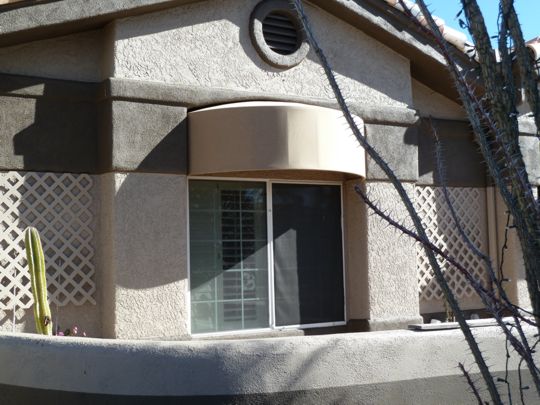 Custom Fit Awning To Match This Unique Rounded Window