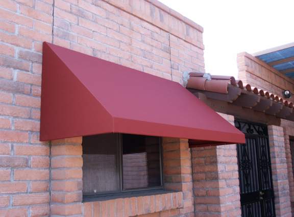 Kitchen Window - Traditional Style Awning with Rigid Valance